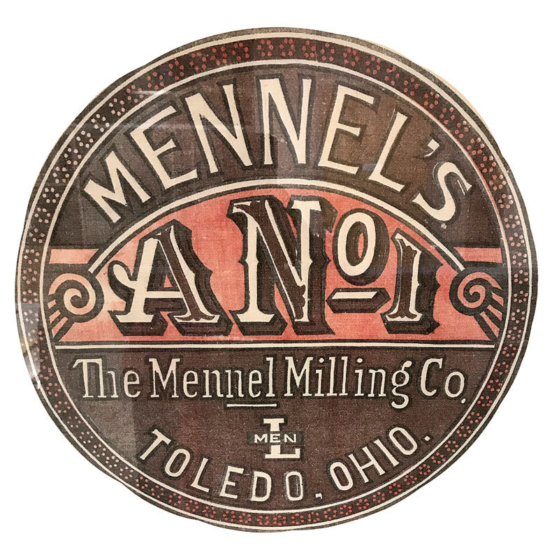 Vintage logo for Mennel's A No. 1 flour
