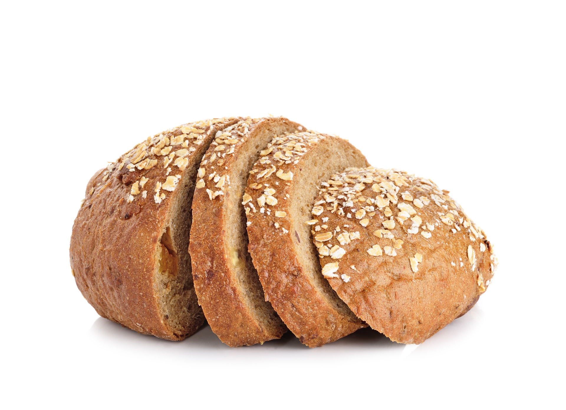 Small artisan roll sliced